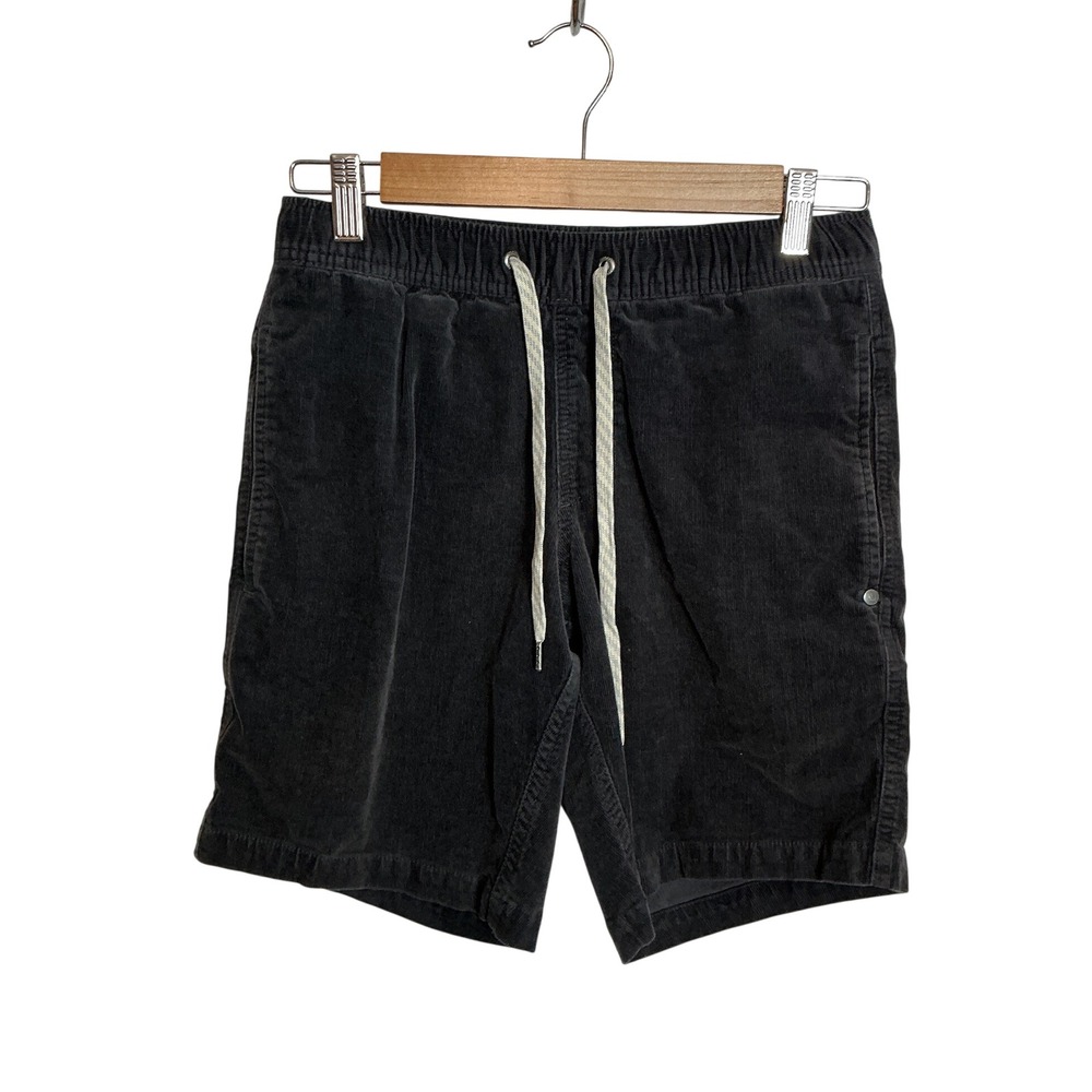 Vuori XS Corduroy Stretch Charcoal Optimist Elastic Waist Shorts